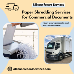 Paper Shredding  Service to Protect Your Documents

Shredding services help businesses comply with data protection laws and industry regulations. Our experts will securely destroy your confidential documents that minimizing the risk of data breaches and identity theft. For more information, mail us at admnalliance@aol.com