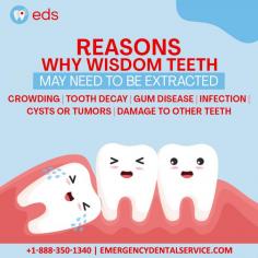 Reasons Why Wisdom Teeth | Emergency Dental Service
Wisdom teeth may need extraction due to crowding, decay, infection, or cysts/tumors. Don't wait! Our trusted emergency dental team is here to ensure your oral health. Take care of your smile!  Schedule an appointment at 1-888-350-1340.