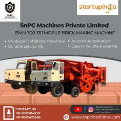 Brick production anywhere anytime

BMM300-310
Fully automatic clay red bricks making machine. Snpc made Mobile brick making machine can produce up to 12000 bricks in 01 hour. The raw material should me clay, mud or mixture of clay and flyash. this machine is widely used by the itta Bhatta, brick making factories or kilns or gyara banane ke machine, clay brick manufacturers and red brick manufacturers around the globe.This machine requires only 16-18 ltrs of fuel per hour. The machine is eco-friendly as it requires only 1/3rd of water as compare with manual production. Customers can order from any state, country or can visit us.
https://snpcmachines.com/brick-machines/bmm310
8826423668