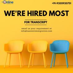 Online Transcript is a Team of Professionals who helps Students for applying their Transcripts, Duplicate Mark sheets, Duplicate Degree Certificate ( In case of lost or damaged) directly from their Universities, Boards or Colleges on their behalf. Online Transcript is focusing on the issuance of Academic Transcripts and making sure that the same gets delivered safely & quickly to the applicant or at desired location. https://onlinetranscripts.org/