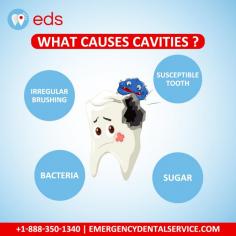 What Causes Cavities? | Emergency Dental Service

Don't let cavities ruin your smile! Susceptible teeth, irregular brushing, bacteria, and sugar can cause dental woes. Stay cavity-free with good oral hygiene. Trust Emergency Dental Service for all your dental needs! Schedule an appointment at 1-888-350-1340.