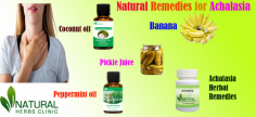 Natural Remedies for Achalasia including Peppermint oil, Natural Pickle Juice, Banana, Coconut oil, and Drinking More Water are the best natural remedies that are used in a large number of herbal products and supplements for Achalasia natural recovery.
