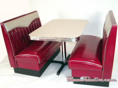 Offering one of the largest selections of retro furniture,Bars and Booths.com, Inc brings forth their almost limitless collection of Diner tables for sale available in diverse colors, patterns, and sizes. All diner booths are proudly fabricated in the USA and are built to last. Customers can email us or call, mentioning their custom requirements, and request pricing details, before placing the final order. Herein, our heavy-duty tables are designed for extensive restaurant usage but are also perfect for residential owners. Clients can choose between square, oval, rectangular, or round kitchen tables. Visit https://barsandbooths.com/diner-booth-sets/