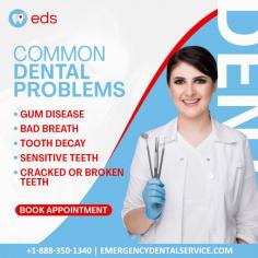 Common Dental Problems | Emergency Dental Service

Worried about your oral health? Let's tackle common dental problems together! From gum disease to bad breath, tooth decay, and sensitive teeth, we've got you covered. Reach out for expert advice and tips to maintain a healthy smile. Schedule an appointment at 1-888-350-1340.