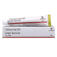 A Ret Gel contains retinoid Tretinoin Gel, which over time reduces dark spots, cures acne, and prevents further outbreaks. With consistent, timely use for 8 to 12 weeks, acne has been shown to be reduced scientifically. The bacteria that cause acne are killed or rendered inactive by A-Ret Gel, which also deactivates or kills the dead cells more quickly.