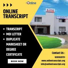 Online Transcript is a Team of Professionals who helps Students for applying their Transcripts, Duplicate Marksheets, and Duplicate Degree Certificate ( Incase of loss or damage) directly from their Universities, Boards, or Colleges on their behalf. Online Transcript focuses on the issuance of Academic Transcripts and making sure that the same gets delivered safely & quickly to the applicant or at the desired location.