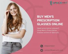 Shop Men's Prescription Glasses Online at Specxyfy - Enhance Your Vision in Style

The perfect blend of style and functionality with Men's Prescription Glasses Online. These innovative glasses offer enhanced visual clarity and protection. Upgrade your eyewear with Men's Prescription Glasses Online - Specxyfy. Specxyfy giving out the blue cut lens at rupee 1 only.