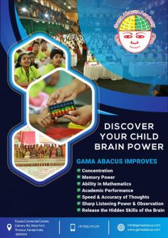 Recognizing the importance of focus and concentration in academic and personal development, Gama Abacus incorporates mindfulness exercises into its curriculum. Special training such as Memory technique and concentration drills are employed to enhance students' ability to maintain focus, resulting in improved overall cognitive function. Fousia comercial center,  Calvary Rd, West Fort, Thrissur, Kerala, 680004
