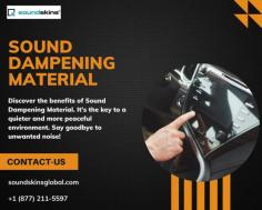 Sound dampening material for an extra layer of safety while driving

Here is the secret behind making your car sound quieter. It to use quality Sound Dampening Material in your vehicle. So, if you are looking to make your car less noisy, Buy Sound Deadening Material for your car to find peace and relief, get in touch with us because we can help.