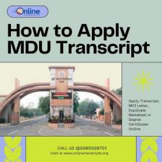 Students can apply Transcript from Maharshi Dayanand University (MDU) Rohtak by
visiting In-person to the University Campus. More information related to the
transcript process is as mentioned below.