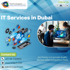 We provide comprehensive IT services to all business sizes, across all industries, as we firmly believe that IT is a requirement for all. VRS Technologies LLC is one of the best Provider of IT Services in Dubai. For more info Contact us: +971 56 7029840 Visit us: https://www.vrstech.com/it-services-dubai.html