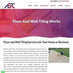 Floor and Wall Tiling Works - Alasafeer Contracting Co. lasafeer Contracting Co. is a leading floor and wall tiling works contractor in the UAE. They have an experienced and expert team that can transform your surfaces into stunning, long-lasting features.