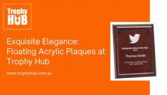 Exquisite Elegance: Floating Acrylic Plaques at Trophy Hub