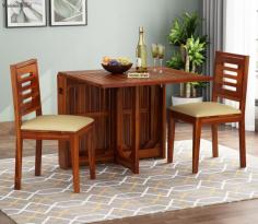 Buy Paul 2 Seater Dining Set (Honey Finish) Online From Wooden Street
