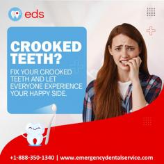 Crooked Teeth? | Emergency Dental Service

Don't hide your smile due to crooked teeth. Improve your smile with Emergency Dental Service and reveal your true happiness to the world. Fix your crooked teeth and let everyone experience your happy side. Schedule an appointment at 1-888-350-1340.