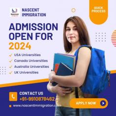 Canadian Student Visa is the first preferable choice of almost all the Indian Students for Higher Studies but there are so many other options are also available these days. We are working as a Study Abroad Consultants and helping Students to get the admissions in Canada, Australia, New Zealand, Ireland, USA & UK.  https://nascentimmigration.com/