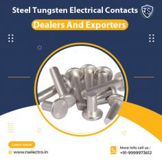 "Looking for reliable dealers and exporters of steel tungsten electrical contacts? Look no further! Our team specializes in providing high-quality steel tungsten electrical contacts for various applications. With our wide range of products and exceptional customer service, we are your go-to source for all your electrical contact needs. Contact us today to discuss your requirements and experience the difference with our top-notch products and services. For any Enquiry Call Rs Electro Alloys Private Limited at Contact Number : +91-9999973612, Visit us at : www.rselectro.in
