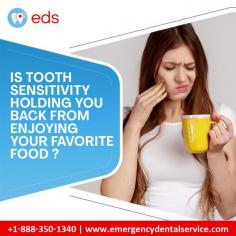 Tooth Sensitivity | Emergency Dental Service

Don't allow tooth sensitivity ruin your culinary pleasures. Reclaim your confidence in eating. Discover effective solutions to overcome dental sensitivity and enjoy every bite of your favorite foods again. Schedule an appointment at 1-888-350-1340.