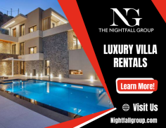  Elegance of Luxury Villa Vacations

Our experts provide exceptional and unique lodging options that are frequently crafted and decorated with top-of-the-line amenities, superior materials, and exceptional care. We offer a range of amenities and services that are sure to make your stay a memorable one. Send us an email at support@nightfallgroup.com for more details.
