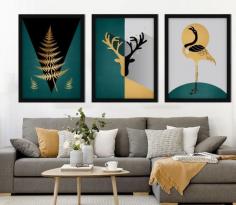 Buy Minimalist Gold Black Fern Flamingo And Deer Wall Frame (Rectangle, Black, 18X24, Canvas) Online at 25% OFF from Wooden Street. Explore our wide range of Wall Frames Online in India at best prices. Tap on the link - https://www.woodenstreet.com/wall-paintings