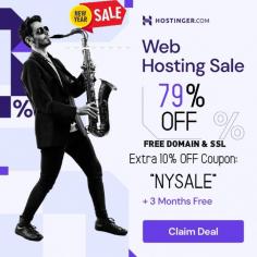 New Year Sale running at full pace so Supercharge Your Website with a #besthosting! This is the best time for you to avail up to 79% + Extra 10% off + 3 months free hosting + Free Domain, Website transfer & SSL at Hostinger: https://bit.ly/3pLKbyu 
Use coupon code"NYSALE" to avail extra 10% discount on all plans. Get unmatched SSD Hosting with amazing 30 days money-back guarantee: https://bit.ly/48y5zME 

