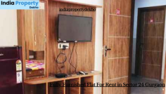 Flat For Rent in Sector 24 Gurgaon, Haryna, close to Cyber City, Amabience Mall, Sikenderpur, and Udyog Vihar Facility R O water room cleaning wifi Camra Generator elevation