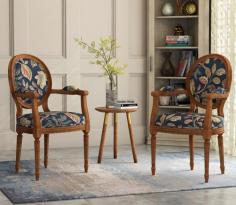 Buy Zen Dining Chair (Dusky Leaf) Online From Wooden Street