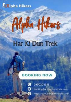 Join Alpha Hikers on the Har Ki Dun Trek for an unforgettable experience. Nestled in the Garhwal Himalayas, this journey boasts stunning scenery, quaint towns, and the spectacular Swargarohini peaks. Alpha Hikers guarantees a seamless and thrilling experience by providing skilled guides and first-rate amenities. Discover the region's rich culture as you trek through historic towns and lush forests, making the Har Ki Dun Trek with Alpha Hikers an amazing adventure into the heart of nature.
