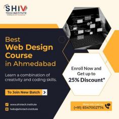 Shiv Tech Institute offers the best web design course in Ahmedabad, providing top-notch training for aspiring web designers. With a team of industry-expert instructors, and a comprehensive curriculum covering HTML, CSS, JavaScript, responsive design, and UI/UX principles, the institute ensures a dynamic and hands-on learning experience. The course is suitable for both beginners and those with prior knowledge. Enrol with us today and avail up to 25%* instant discount.