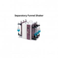 Separatory Funnel Shaker  carries out intensive vertical shaking of about 6 samples in exact similar conditions for any identical or comparative samples simultaneously. With a speed range of 50 to 300 rpm and flasks up to 40 mm width can be used.