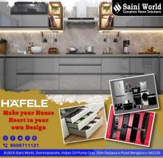 HAFELE complete line of inspired kitchen cabinet hardware and accessories includes pull-out pantry and blind corner systems, lazy susans, drawer dividers, trash cans, recycling and backsplash systems. Now make your House Heart to your own Design with HAFELE.

