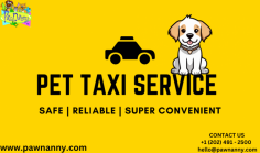 Experience stress-free pet travel with Pawnanny Pet Taxi Solutions. Our dedicated service ensures your furry friends travel in comfort and safety. Whether it's a routine vet visit, a grooming appointment, or a cross-town journey, our professional and caring team is here to cater to all your pet transportation needs. Enjoy the convenience of reliable and secure pet travel with Pawnanny, where your pet's well-being is our top priority. Say goodbye to travel worries and embrace the ease of Pawnanny Pet Taxi Solutions for a happier journey for your beloved pets. For more visit us on https://www.pawnanny.com/pet-taxi-services
