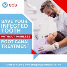 Save Your Infected Tooth |Emergency Dental Service

Experience relief from infected teeth without the pain of a typical root canal treatment.  Emergency Dental Service provides a painless alternative to saving your infected tooth, ensuring your oral health and comfort. Don't allow tooth discomfort to hold you back—seek immediate care today! Schedule an appointment at 1-888-350-1340.