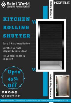 Roller Shutters are highly efficient door systems which can be used in numerous applications both horizontally and vertically. Häfele enhances contemporary kitchen designing with its range of Roller Shutter Systems. These roller shutters simply spell elegance, shout functionality and can easily become the focal point of your kitchen. They leave your kitchen transformed and reward it with the luxury of space. The range ensures easy workability, smooth motion and unhindered access to the storage items while you work. 

