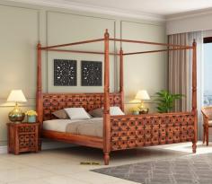 Buy Citadel Poster Bed Without Storage (Queen Size, Honey Finish) Online at 24% OFF from Wooden Street. Explore our wide range of Beds Without Storage Online in India at best prices.
