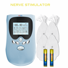A nerve stimulator is a medical device used to elicit a response from nerves or muscles in the body by delivering controlled electrical impulses. These devices are commonly employed in various medical specialties, including anesthesia, neurology, orthopedics, and rehabilitation, for diagnostic and therapeutic purposes. Can be operated in 10 different modes