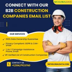 Build strong connections in the construction industry with our Construction Companies Email List. Connect directly with builders, contractors, and industry professionals.