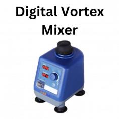 A digital vortex mixer is a laboratory instrument used to mix small vials or test tubes of liquids. It typically consists of a base unit with a motorized mechanism that creates a swirling vortex within the liquid samples when a test tube or vial is placed on the mixing platform. The intensity and speed of the vortex can usually be adjusted digitally, allowing for precise control over the mixing process.
