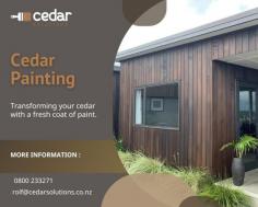 Are you looking for reliable and highly affordable Cedar painting services in Auckland

Search no more and talk to Cedar Solutions if you are looking for Weatherboard staining Auckland maintenance services. Neglected cedar can start to cup and warp and generally look aged and unattractive. However, we can restore your cedar weatherboards. Call us today for Cedar painting.