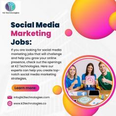 If you are looking for social media marketing jobs that will challenge and help you grow your online presence, check out the openings at K2 Technologies. 