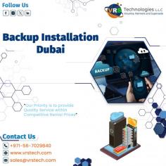 VRS Technologies LLC provides you the reliable services of Backup Installation Dubai. We can help you with user friendly backup options for business. For more info Contact us: +971 56 7029840 visit us: https://www.vrstech.com/backup-and-recovery-solutions-dubai.html