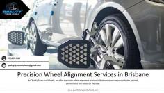 At Quality Tyres and Wheels, we offer top-notch wheel alignment services in Brisbane to ensure your vehicle's optimal performance and safety on the road. Our skilled technicians utilize advanced equipment and techniques to precisely align your wheels, correcting any misalignment issues. Trust us for reliable service and expert care. Visit https://www.qualitytyresandwheels.com/wheel-alignment-and-suspension/ for comprehensive wheel alignment and suspension solutions.