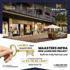 "Discover the latest masterpiece in real estate with Maasters Infra's newly launched project. Immerse yourself in luxurious living spaces, state-of-the-art amenities, and a prime location that offers convenience and connectivity. Don't miss out on this opportunity to elevate your lifestyle. Explore Maasters Infra's new project today!

Be a part of Retail Paradise in Noida""* Invest now‼️‼️ Capitol walk @ Capitol avenue by Maasters Infra 