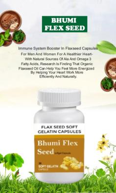 Discover the purity of nature with Bhumi Flax Seed Oil Capsules, sourced from premium quality flax seeds, ensuring optimal health benefits."