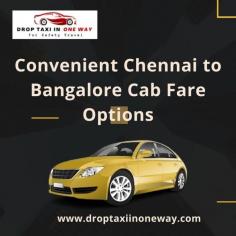 Find convenient Chennai to Bangalore cab fare choices with Drop Taxi In One Way. Benefit from straightforward valuing and bother free reserving for a consistent excursion. Appreciate solid assistance and competitive rates, guaranteeing affordable travel without compromising on comfort. Experience the accommodation of one way drop taxi services for your next trip.