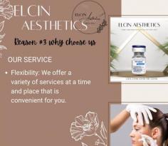 Create a haven of beauty and renewal within the walls of your home with Elcin Aesthetics' bespoke concierge services. Our expert professionals are committed to providing exceptional results, whether you desire subtle refinements or a more profound transformation. Experience the epitome of luxury and comfort as we bring our services directly to you. Enhance your beauty journey with us, where safety, excellence, and individualized attention seamlessly come together for an unmatched aesthetic experience.