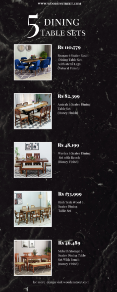 Are you ready to change your dining area into a space of class and luxury. Don't stumble anymore. WoodenStreet's best dining table sets is here to set high standards in the world of luxury