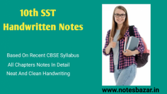 Unlock comprehensive handwritten notes for CBSE Class 10 Social Studies, meticulously crafted to aid your understanding. Elevate your learning with concise summaries, key insights, and organized content. Access the essential resource you need for effective exam preparation.https://www.notesbazar.in/complete-social-studies-notes-for-class-10

