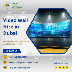 Choose Techno Edge Systems for a high-quality Video Wall Hire in Dubai. Our cutting-edge technologies ensure smooth displays and brilliant graphics, making your event stand out. Contact us at +971-54-4653108 and let us help you create an amazing event with our quality Video Wall Rentals in Dubai. Visit us - https://www.laptoprentaluae.com/video-wall-rental-dubai/