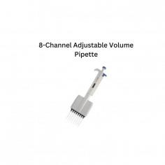8-Channel Adjustable Volume Pipette  offers simultaneous pipetting across multiple samples with volumes ranging from 0.5 to 10 µL. Our pipette is equipped with individual piston and tip cone assembly enabling precise liquid handling for each sample. Features a rotating dispensing head, ensuring efficient pipetting into various sample vessels.

